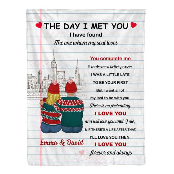 Personalized Blanket, The Day I Met You, Gift For Christmas, Gift For Couple