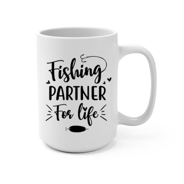 Personalized Mug, Fishing Man With Dogs, Gift For Fishers And Dog Lovers