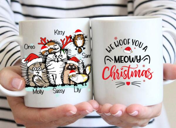 Personalized Mug, Funny Cats - Up To 6 Cats, Christmas Gift for Cat Lovers