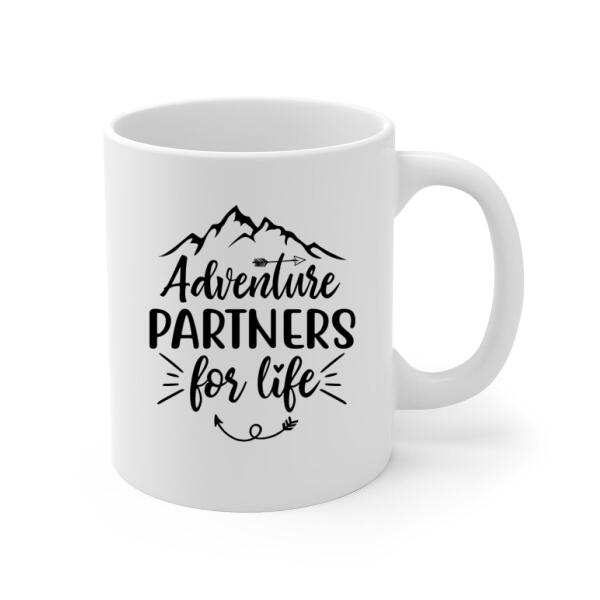 Personalized Mug, Adventure Man With Pets, Gift For Dogs and Car Lovers