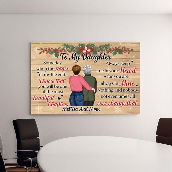 Personalized Canvas, To My Daughter, Christmas Theme, Christmas Gift For Daughters