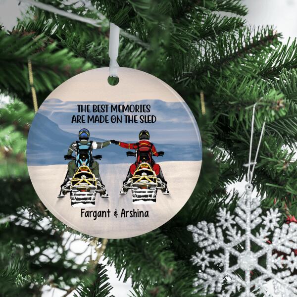 Personalized Ornament, Snowmobiling Partners - Couple And Friends, Gifts For Snowmobile Lovers