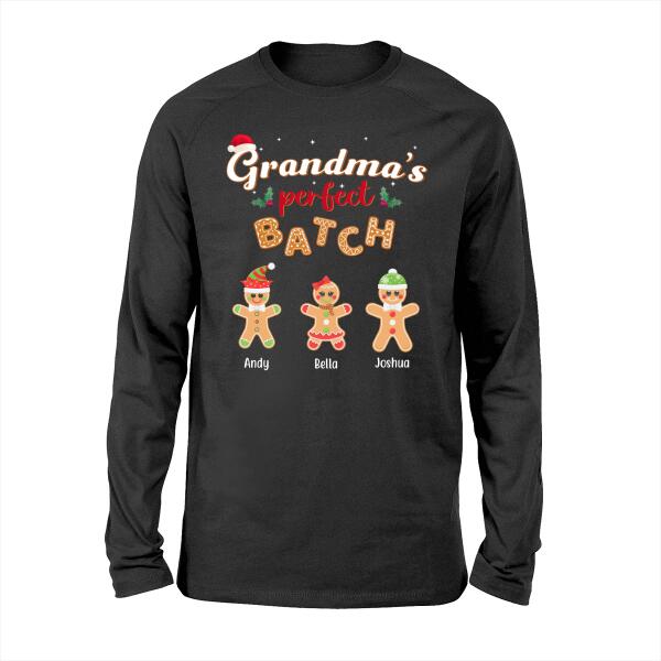 Grandma's Perfect Batch - Christmas Personalized Gifts Custom Shirt for Family for Grandma