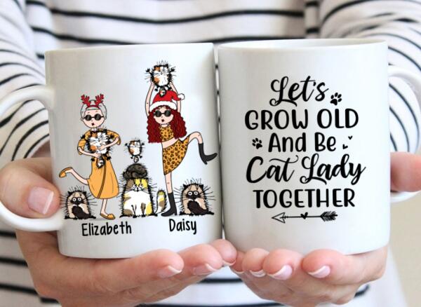 Personalized Mug, Crazy Cat Ladies, Christmas Gift For Cat Lovers