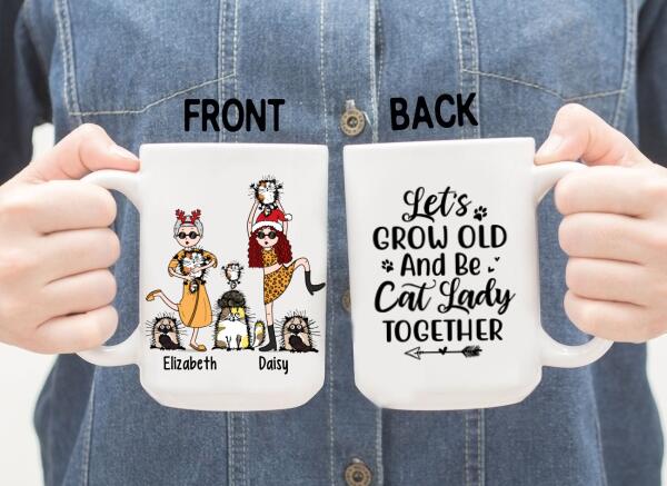 Personalized Mug, Crazy Cat Ladies, Christmas Gift For Cat Lovers