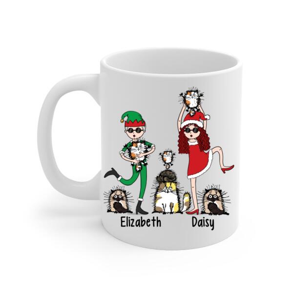 Personalized Mug, Christmas Crazy Cat Ladies, Christmas Gift For Cat Lovers