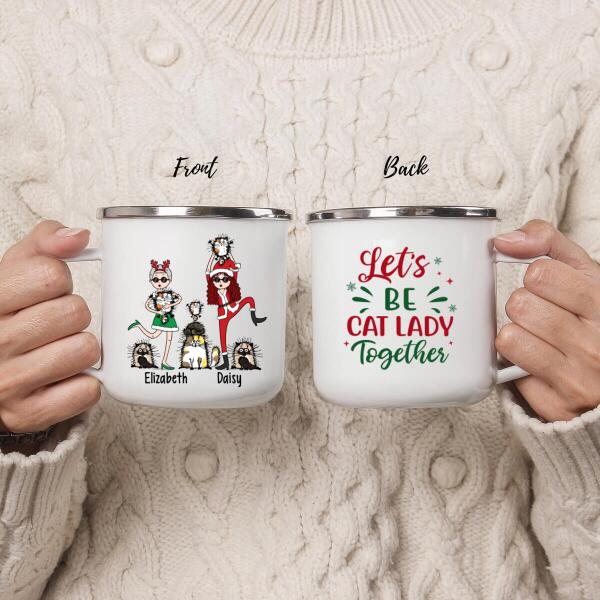 Personalized Mug, Christmas Crazy Cat Ladies, Christmas Gift For Cat Lovers