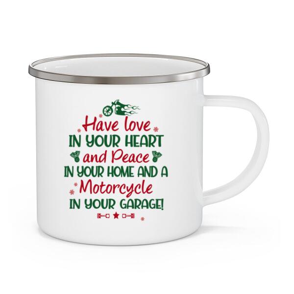 Personalized Mug, Christmas Motorcycle Couple, Christmas Gift For Motorcycle Lovers