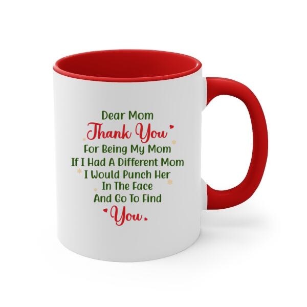 Mom and 3 Daughters Forever Never Apart - Christmas Personalized Gifts Custom Mug for Mom for Daughter