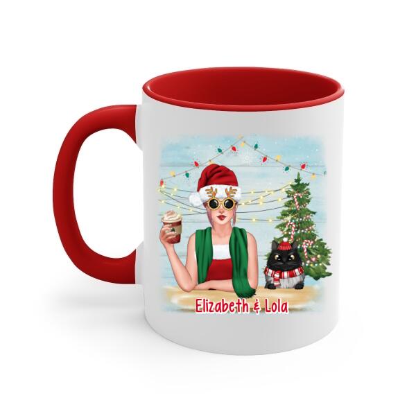 Personalized Mug, Christmas Is Better With Cats, Christmas Gift For Cat Lovers