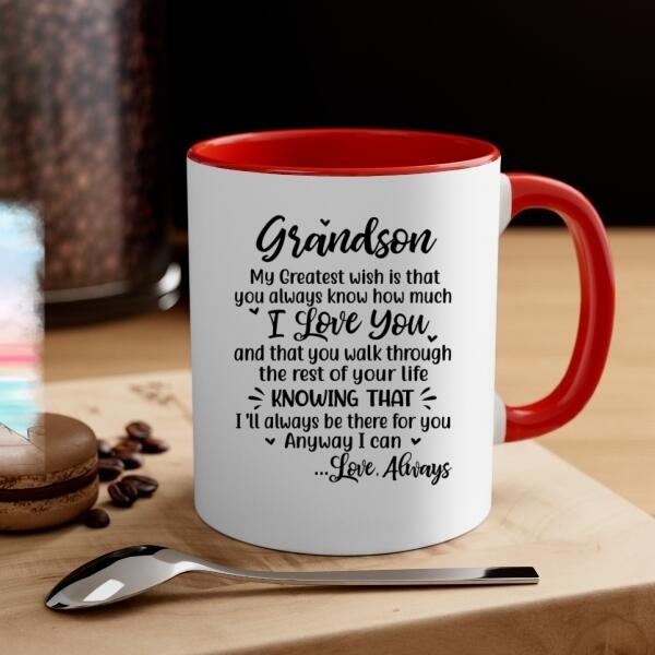 Personalized Mug for Grandson from Grandma - Custom Gift