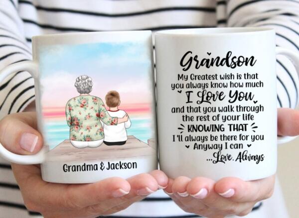 Personalized Mug for Grandson from Grandma - Custom Gift