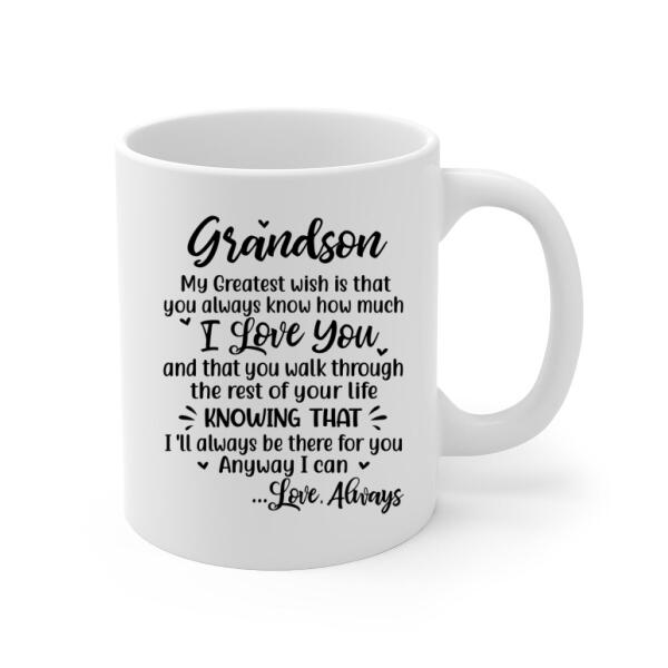 Personalized Mug for Grandson from Grandma - Custom Gift