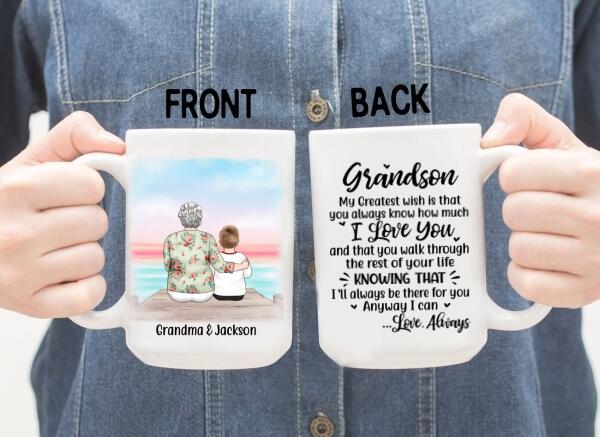 Personalized Mug for Grandson from Grandma - Custom Gift