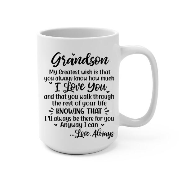 Personalized Mug for Grandson from Grandma - Custom Gift