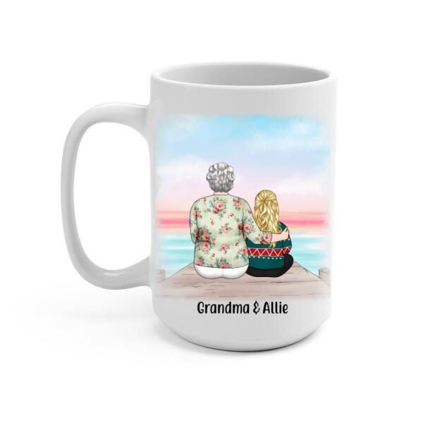 To My Granddaughter From Grandma - Personalized Gifts Custom Mug For Grandma For Granddaughter