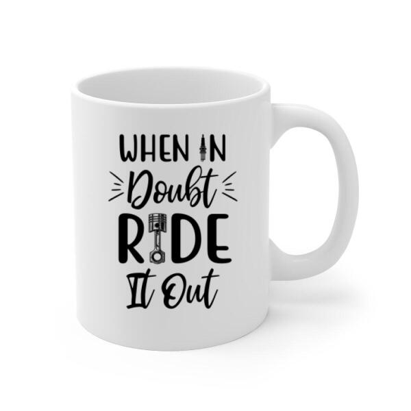 Personalized Mug, Old Man Biker, Custom Gifts For Motorcycle Lovers