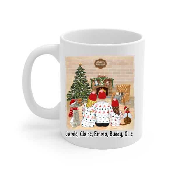 Personalized Mug, It's Not What's Under The Christmas Tree That Matters, Christmas Family With Pets, Christmas Gift For Family And Friends