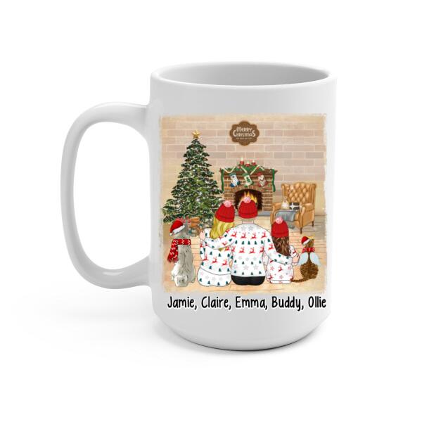 Personalized Mug, It's Not What's Under The Christmas Tree That Matters, Christmas Family With Pets, Christmas Gift For Family And Friends