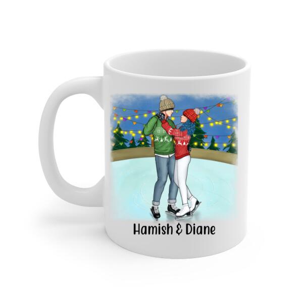 Personalized Ceramic Mug, Ice Skating Partners for Life, Gift for Ice Skating Couple