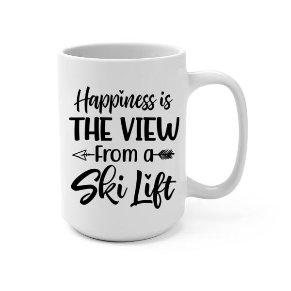 Personalized Mug, Ski Lift Family, Gift For Winter And Ski Lift Lovers