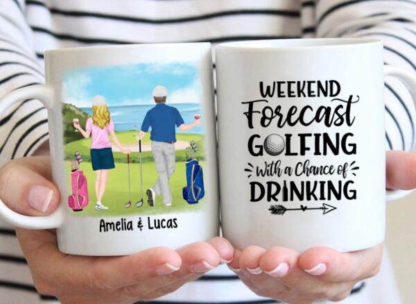 Personalized Mug, Golf Drinking Partners - Couple And Friends Gift, Gift For Golfers