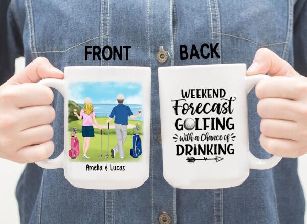 Personalized Mug, Golf Drinking Partners - Couple And Friends Gift, Gift For Golfers