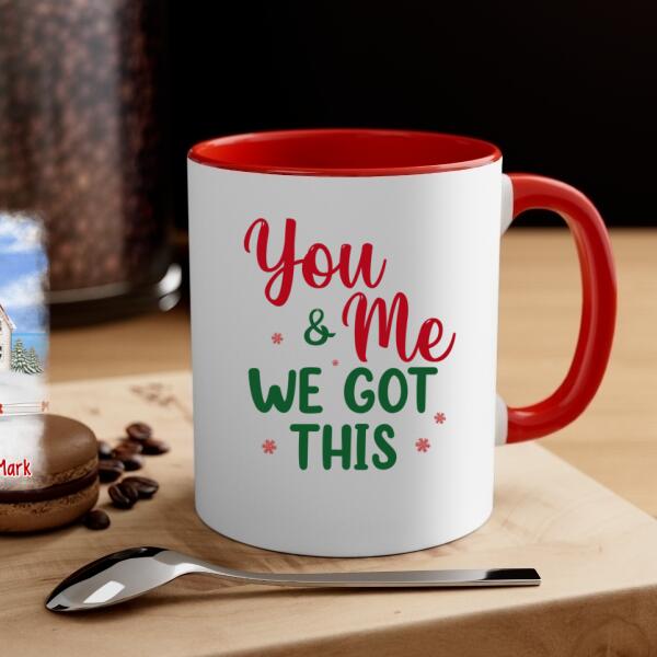 Personalized Mug, Christmas Is Wherever With You, Christmas Gift For Husband, Wife, Couple