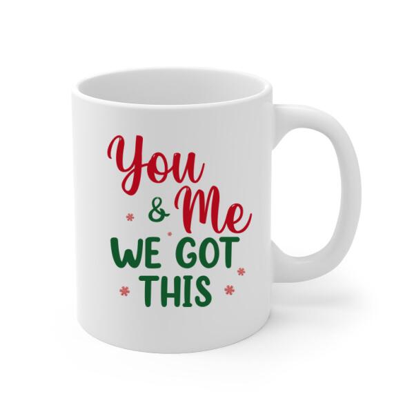 Personalized Mug, Christmas Is Wherever With You, Christmas Gift For Husband, Wife, Couple