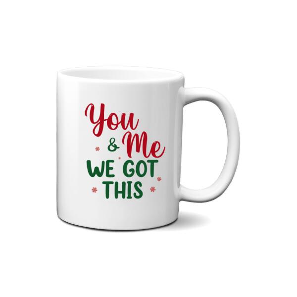 Personalized Mug, Christmas Is Wherever With You, Christmas Gift For Husband, Wife, Couple