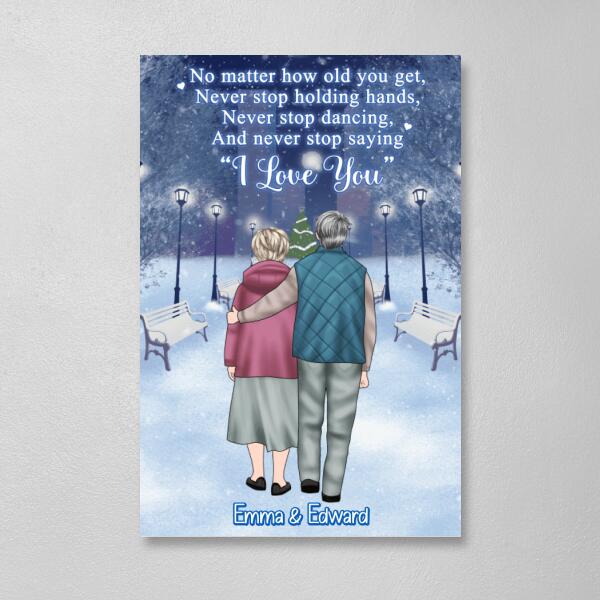 No Matter How Old You Get - Personalized Gifts Custom Canvas/Poster for Dad/Mom, Old Couples