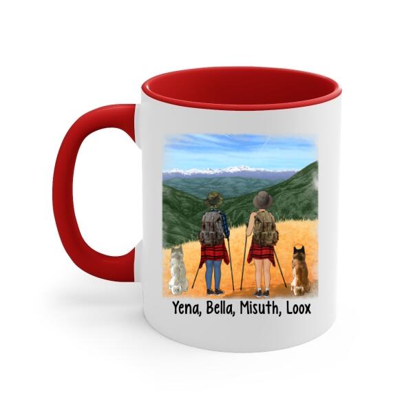 Personalized Mug, Hiking Women - Hiking Partners For Life, Gift For Hikers