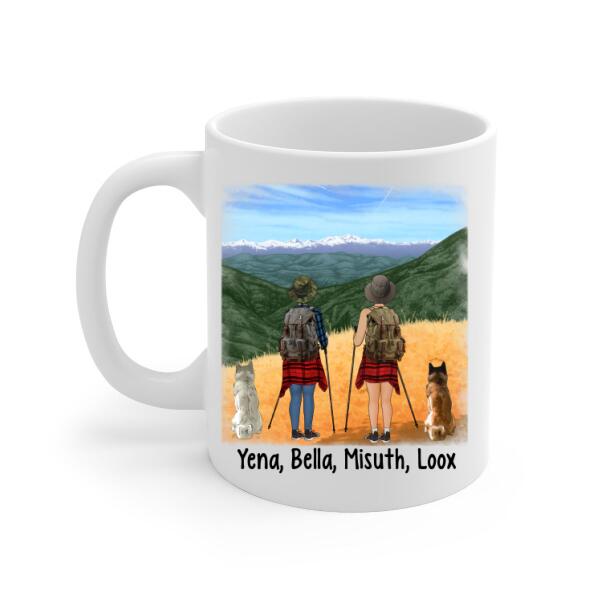 Personalized Mug, Hiking Women - Hiking Partners For Life, Gift For Hikers