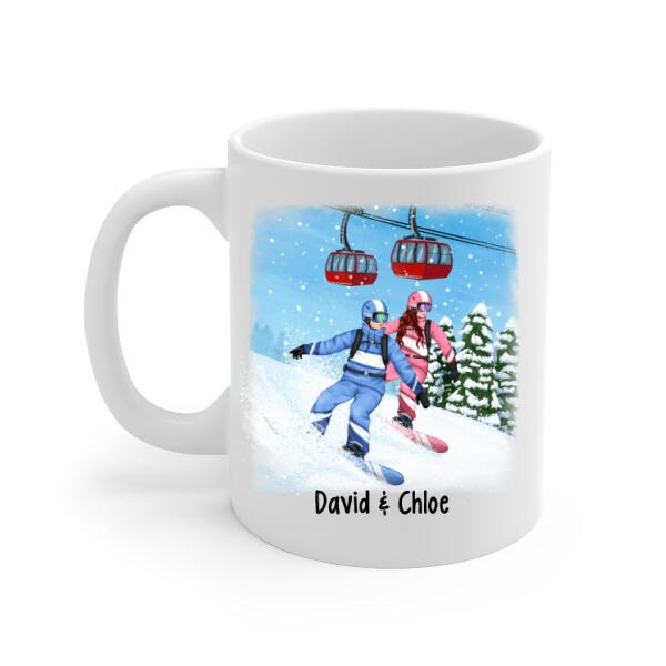 Personalized Mug, Snowboarding Partners For Life, Couple & Friends, Gift For Snowboarders