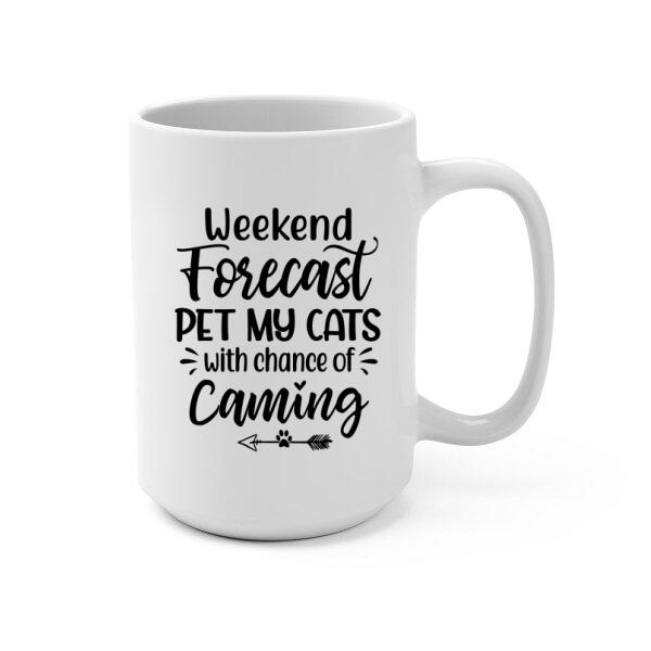 Personalized Mug, A Girl and Her Cats Go Camping, Gift for Campers and Cat Lovers