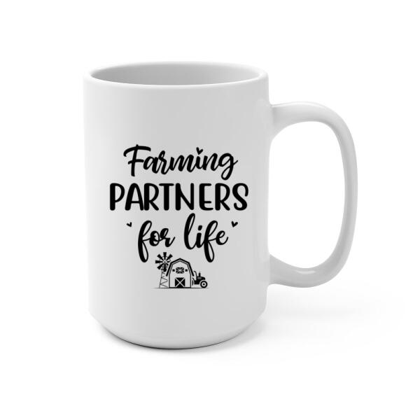 Personalized Mug, Farming Family Harvest In The Fall, Gift For Farmers