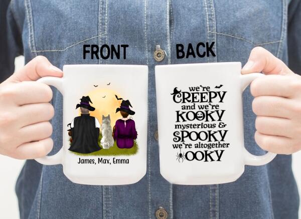 Personalized Mug, Halloween Is Better With Dogs - Couple Gift, Gift For Halloween And Dog Lovers