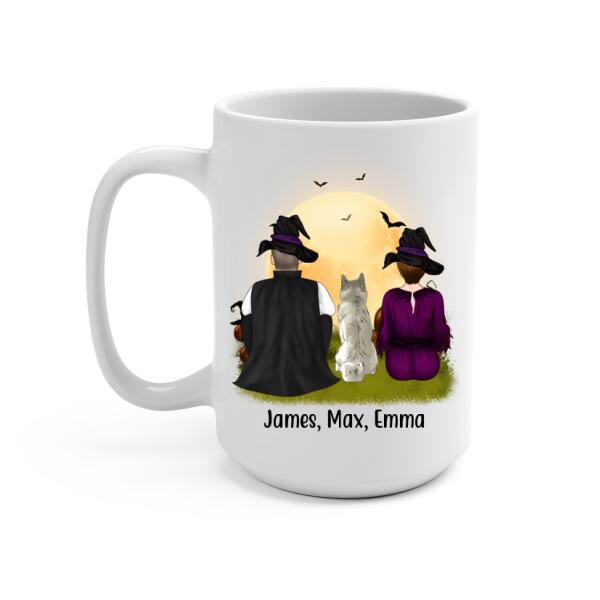 Personalized Mug, Halloween Is Better With Dogs - Couple Gift, Gift For Halloween And Dog Lovers