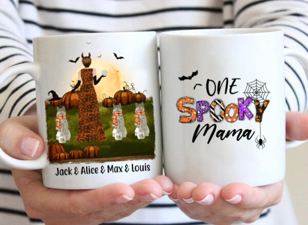 One Spooky Mama - Personalized Gifts Custom Dog Mug for Dog Mom, Dog Lovers