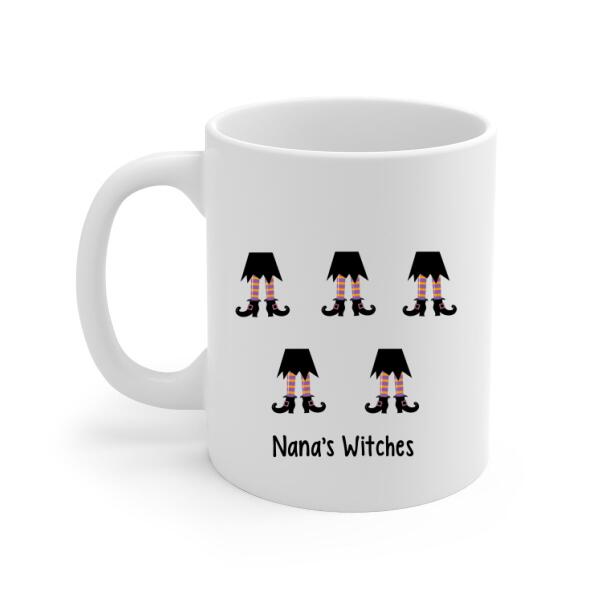 Personalized Mug, Wicked Witches Feet, Witches Gotta Stick Together, Gifts For Halloween Family