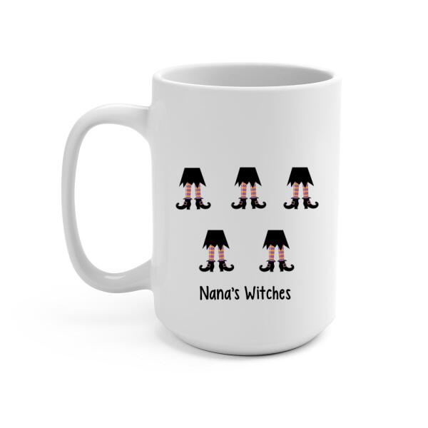 Personalized Mug, Wicked Witches Feet, Witches Gotta Stick Together, Gifts For Halloween Family