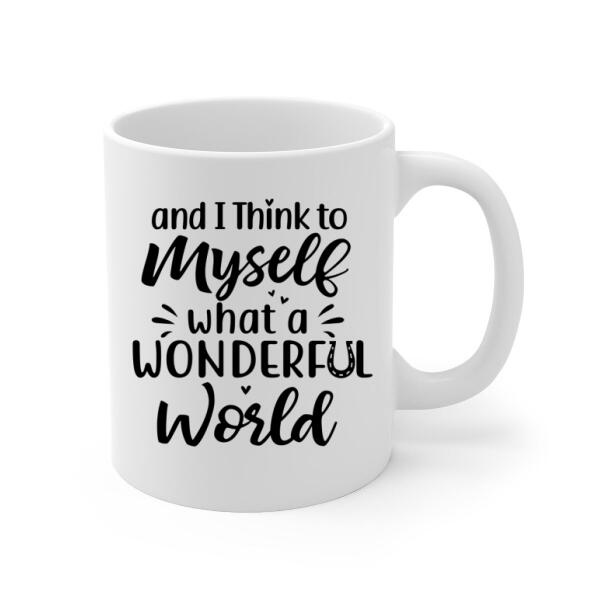 Personalized Mug, What A Wonderful World, Horse Mug, Gift For Horse Lovers