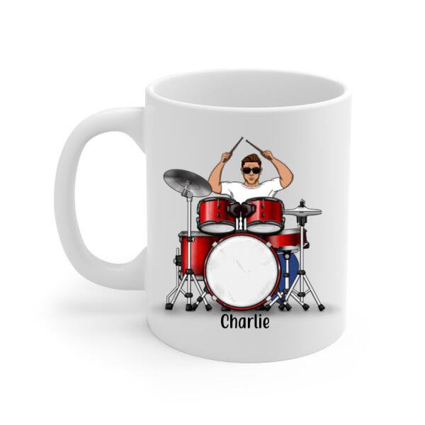 Personalized Mug, Simple Man Playing Drums, Gift For Drummers