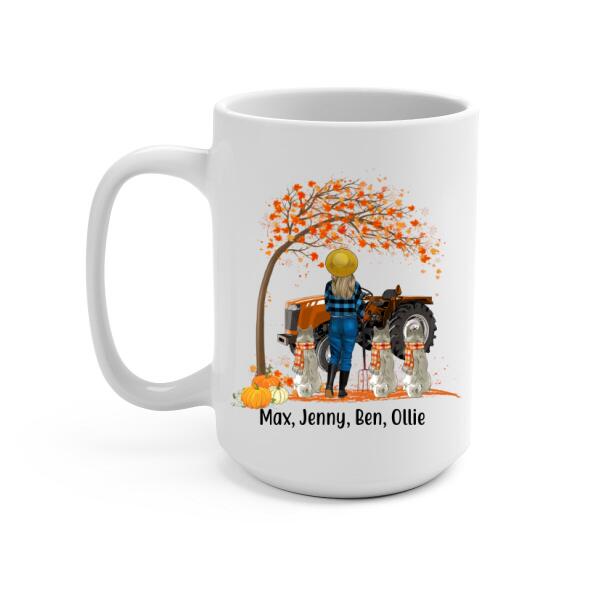 Personalized Mug, Just A Girl Who Loves Fall, I Want To Go To A Pumpkin Patch, Farm Girl With Pets, Gift For Dog Lovers, Cat Lovers