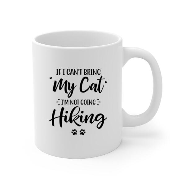 Personalized Mug, Hiking Woman And Cats, Gifts For Cat Lovers, Hiking Lovers