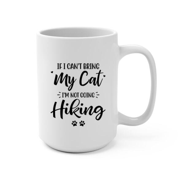 Personalized Mug, Hiking Woman And Cats, Gifts For Cat Lovers, Hiking Lovers