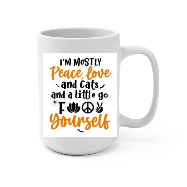 Personalized Mug, Yoga Witch And Cats - Halloween Gift, Gift For Yoga And Cat Lovers