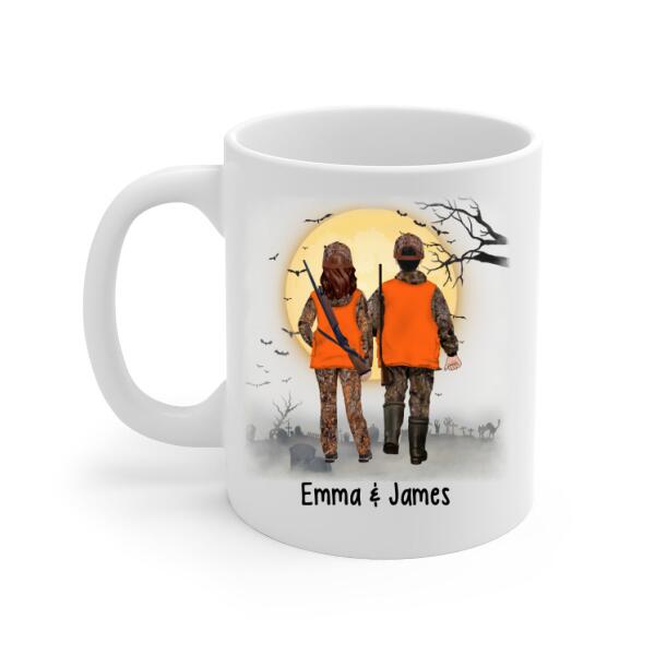 Personalized Mug, Hunting On Halloween, Gift For Hunters