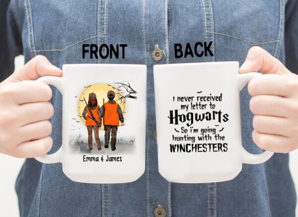 Personalized Mug, Hunting On Halloween, Gift For Hunters