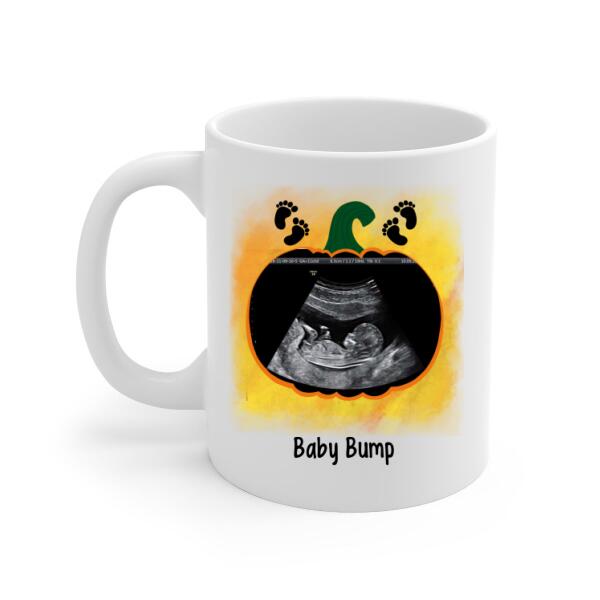Personalized Mug, Little Bumpkin, Upload Photo Gifts, Gifts For Mom To Be, Gifts For Halloween